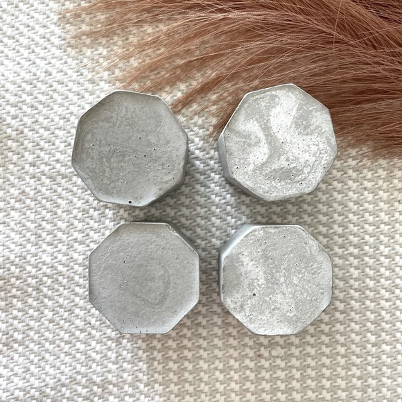 Concrete Plant or Tea light Candle Holders 4x - Picture 3 of 4